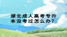 湖北成人高考專升本沒考過怎么辦？