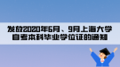 發(fā)放2020年6月、9月上海大學自考本科畢業(yè)學位證的通知