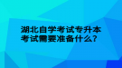 湖北自學考試專升本考試需要準備什么？