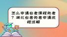 怎么申請(qǐng)自考課程免考？湖北自考免考申請(qǐng)流程詳解