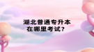 湖北普通專升本在哪里考試？