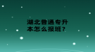 湖北普通專升本怎么報班？