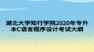 湖北大學知行學院2020年專升本C語言程序設計考試大綱