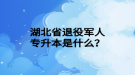 湖北省退役軍人專升本是什么？