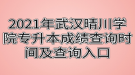 2021年武漢晴川學(xué)院專升本成績(jī)查詢時(shí)間及查詢?nèi)肟? style=