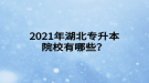 2021年湖北專升本院校有哪些？