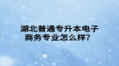 湖北普通專升本電子商務(wù)專業(yè)怎么樣？