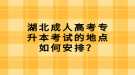 湖北成人高考專升本考試的地點如何安排？