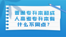 普通專升本和成人高考專升本有什么不同點？