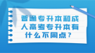 普通專升本和成人高考專升本有什么不同點(diǎn)？