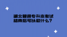 湖北普通專升本考試結(jié)束后可以做什么？