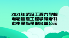 2021年武漢工程大學(xué)郵電與信息工程學(xué)院專升本補(bǔ)錄擬錄取名單公示