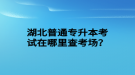 湖北普通專升本考試在哪里查考場？