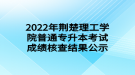 2022年荊楚理工學(xué)院普通專升本考試成績核查結(jié)果公示