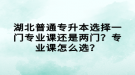 湖北普通專升本選擇一門專業(yè)課還是兩門？專業(yè)課怎么選？