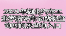 2021年湖北汽車工業(yè)學院專升本成績查詢時間及查詢入口