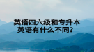 英語四六級和專升本英語有什么不同？