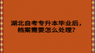 湖北自考專升本畢業(yè)后，檔案需要怎么處理？