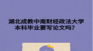 湖北成教中南財(cái)經(jīng)政法大學(xué)本科畢業(yè)要寫論文嗎？