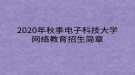 2020年秋季電子科技大學(xué)網(wǎng)絡(luò)教育?招生簡章