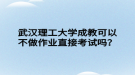 武漢理工大學(xué)成教可以不做作業(yè)直接考試嗎？