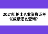 2021年護(hù)士執(zhí)業(yè)資格證考試成績怎么查詢？