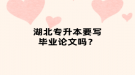 湖北專升本要寫畢業(yè)論文嗎？