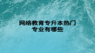 網(wǎng)絡(luò)教育專(zhuān)升本熱門(mén)專(zhuān)業(yè)有哪些