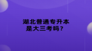 湖北普通專升本是大三考嗎？
