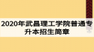 2020年武昌理工學院普通專升本招生簡章