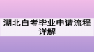 湖北自考畢業(yè)申請(qǐng)流程詳解