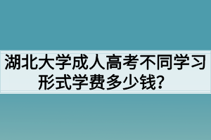 湖北大學(xué)成人高考不同學(xué)習(xí)形式學(xué)費(fèi)多少錢(qián)？