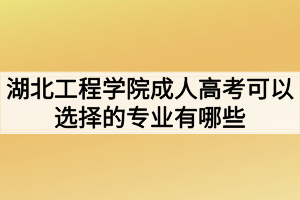 湖北工程學院成人高考可以選擇的專業(yè)有哪些？