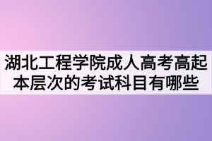 湖北工程學(xué)院成人高考高起本層次的考試科目有哪些？