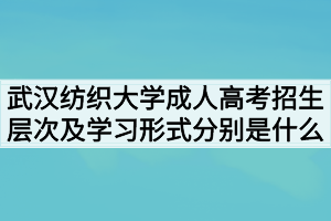 武漢紡織大學(xué)成人高考招生層次及學(xué)習(xí)形式分別是什么