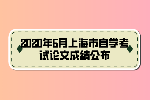 2020年6月上海市自學(xué)考試論文成績(jī)公布