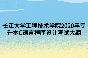 長江大學(xué)工程技術(shù)學(xué)院2020年專升本C語言程序設(shè)計考試大綱