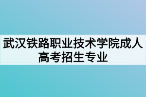 武漢鐵路職業(yè)技術學院成人高考招生專業(yè)有哪些