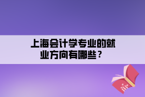 上海會計學(xué)專業(yè)的就業(yè)方向有哪些？