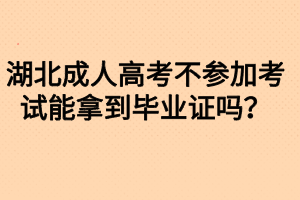 湖北成人高考不參加考試能拿到畢業(yè)證嗎？