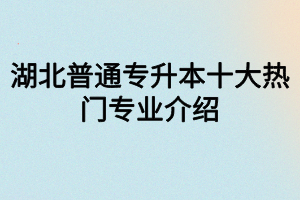 湖北普通專升本十大熱門專業(yè)介紹