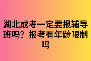 湖北成考一定要報(bào)輔導(dǎo)班嗎？報(bào)考有年齡限制嗎