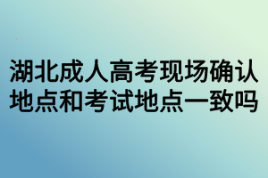 湖北成人高考現(xiàn)場確認(rèn)地點和考試地點一致嗎？