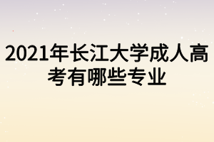 2021年長江大學成人高考有哪些專業(yè)