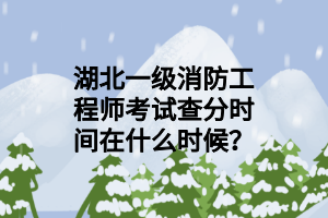 湖北一級消防工程師考試查分時間在什么時候？