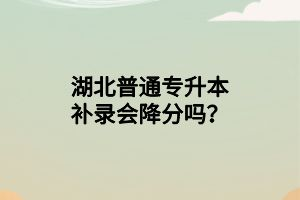 湖北普通專升本補(bǔ)錄會(huì)降分嗎？